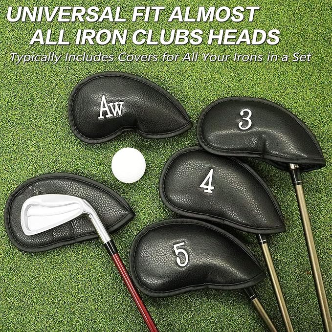 Golf Iron Head Covers Synthetic Leather Waterproof Club Head Covers - Image 6