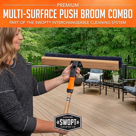 SWOPT 24” Premium Multi-Surface Push Broom Head — Cleaning Head Interchangeable - Image 5