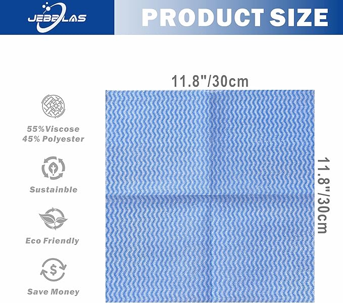 JEBBLAS Handi Wipes Reusable Cloths Dry Cleaning Cloths Dish Towel Kitchen - Image 2
