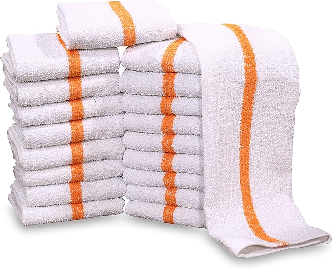 60 PC New Cotton Blend White Restaurant Bar Mops Kitchen Towels - Image 7