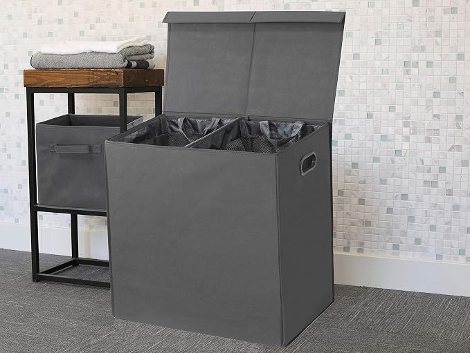 Simple Houseware Double Laundry Hamper - Image 4