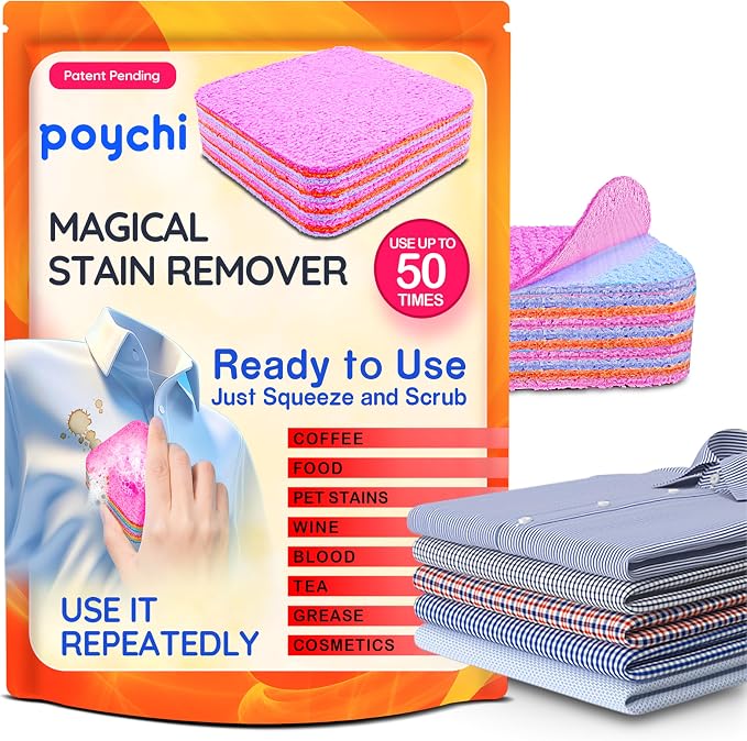 Magical Fiber Stain Remover- Use as Spot Remover- No Dry Cleaning Food by POYCHI