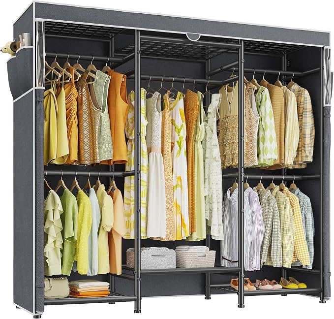 Raybee Clothes Rack with Cover Heavy Duty Clothing Racks by Raybee