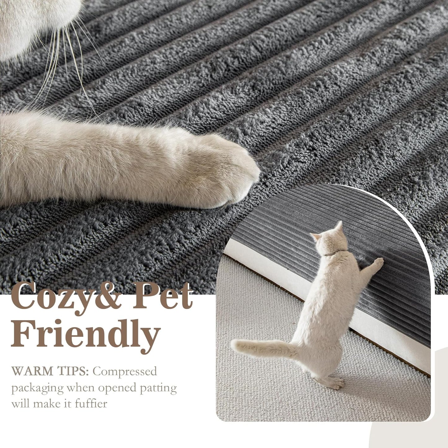 MYSKY HOME 100% Waterproof Couch Cover for Sofa, Couch Covers for Dogs, Non Slip Back Pet Sectional Sofa Covers for 3 Cushion Couch, Sofa Covers Washable, Dog Bed Cover, Dark Grey, 35"x70.9"