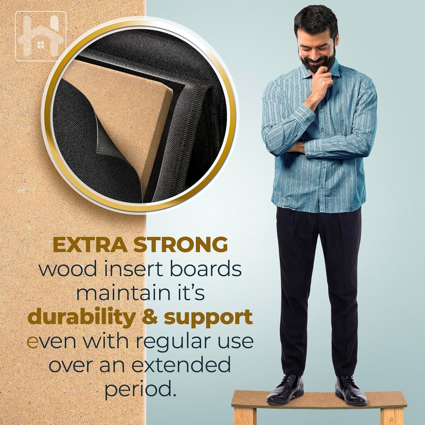 Golden Home Essentials XXXL Heavy Duty Couch Support for Sagging Cushions - 30in x 68in Extra Wide Sofa Cushion Board - 0.4in Saggy Cushion for Seat Support
