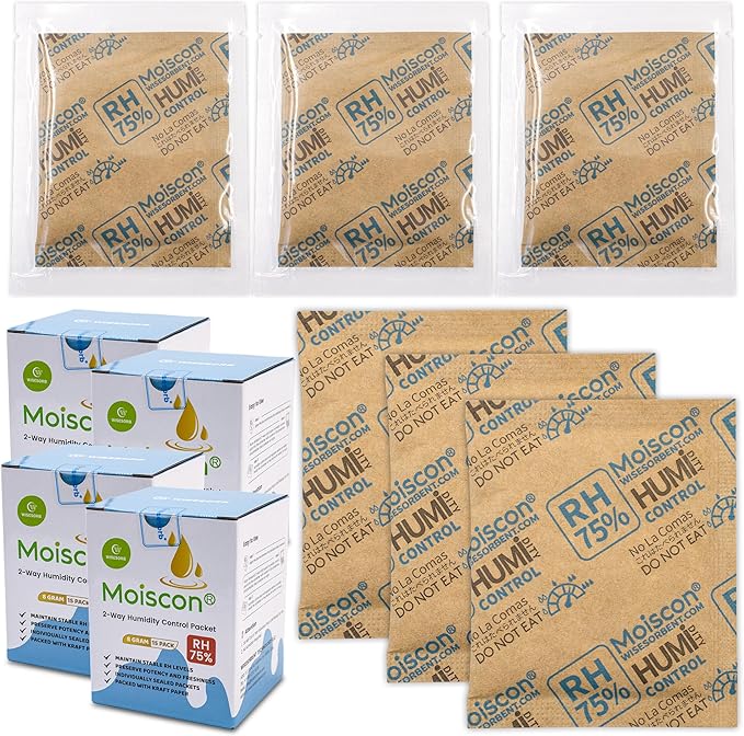 75% RH 8 Gram 60 Pack Two-Way Humidity Control Packs by Wisesorb