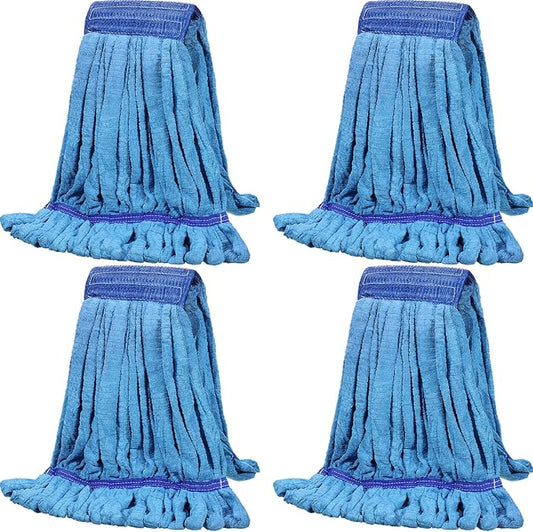 Lallisa 4 Pcs Commercial Mop Head Replacement Tube Microfiber Industrial Looped by Lallisa