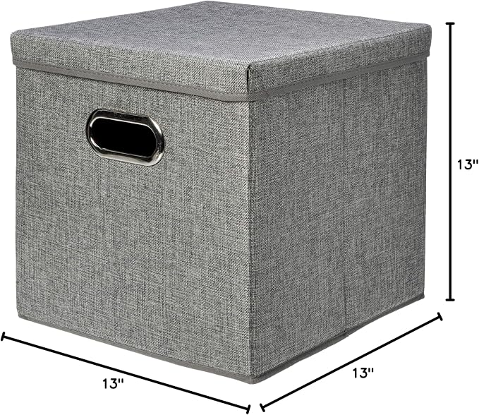 Amazon Basics Foldable Burlap Cloth Cube Storage Bin - Image 5