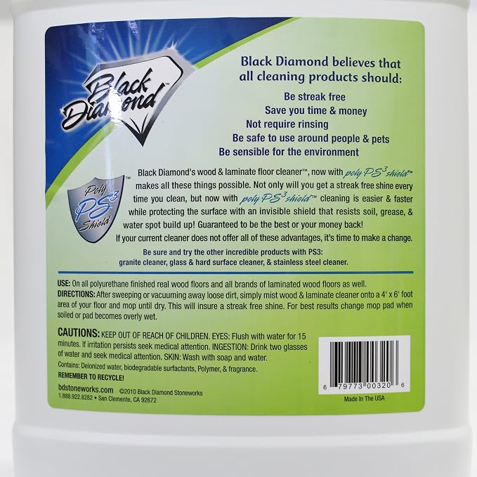 Black Diamond Stoneworks Wood & Laminate Floor Cleaner- Ready to Use Non-Toxic - Image 2