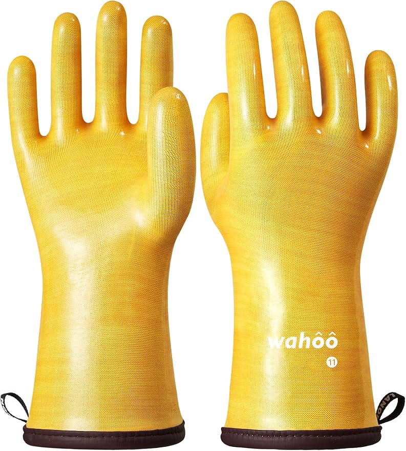 LANON Protection wahoo Liquid Silicone Smoker Oven Gloves, Food-Contact Grade by LANONProtection