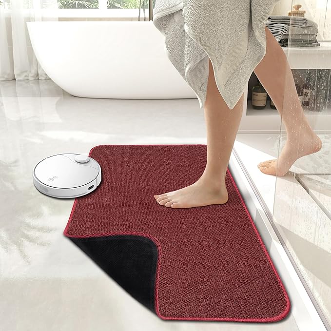 Bath Mat, Ultra Thin Bathroom Rugs, Rubber Bath Mats - Image 6