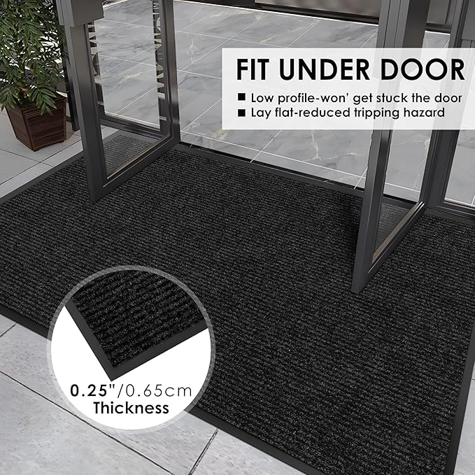 4′ x 32′ Front Door Mat Indoor Outdoor Entrance, Commercial Floor Mat Heavy - Image 4
