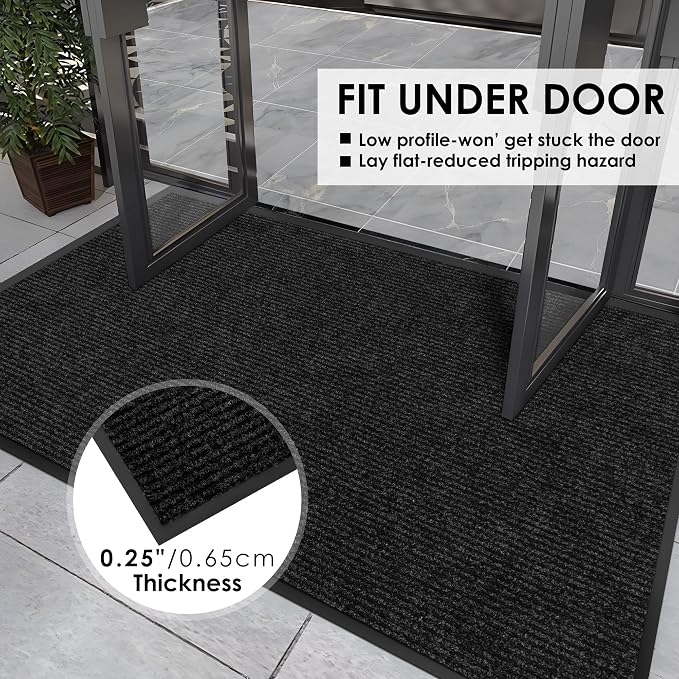 4′ x 11′ Front Door Mat Indoor Outdoor Entrance, Commercial Floor Mat Heavy - Image 4