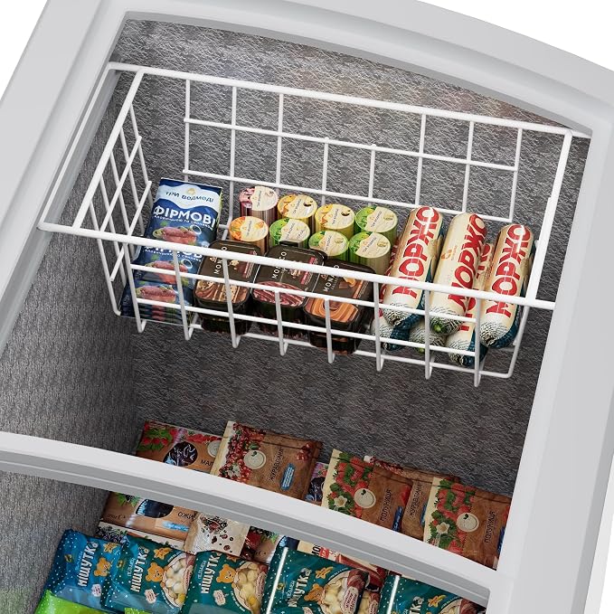SANNO Chest Freezer Baskets Organizer, Deep Freezer Baskets Bin Sturdy Metal - Image 5