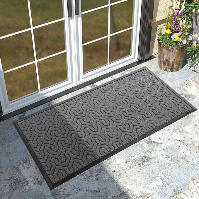 Yimobra Large Door Mat Outside Entrance 47x24, Waterproof Heavy Duty Outdoor by Yimobra