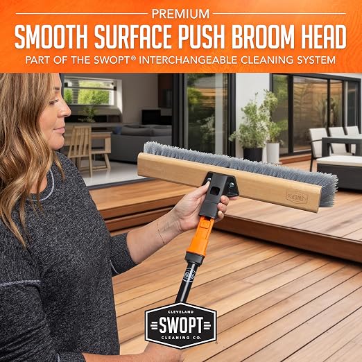 SWOPT 18” Premium Multi-Surface Push Broom Head — Indoor and Outdoor Push Broom - Image 5