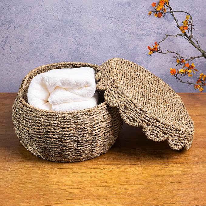 KOLWOVEN Set of 3 Wicker Storage Baskets - Image 5
