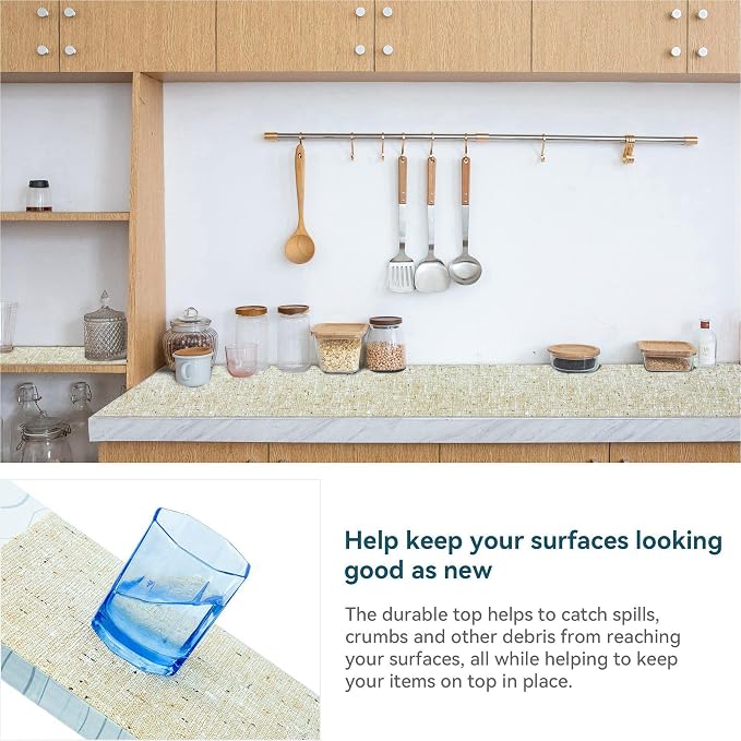Shelf Liner Non Adhesive, 12 Inch x 10 Feet Cabinet Liners - Image 3