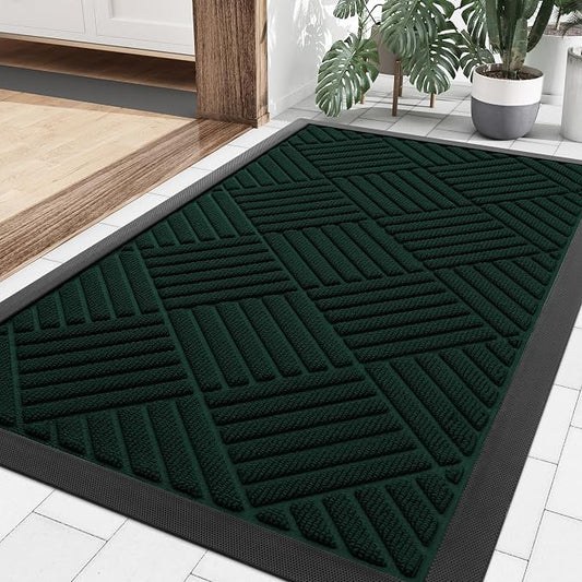 Smiry Front Door Mat Outside Entrance, Heavy Duty Outdoor Indoor Mat, Natural by Smiry