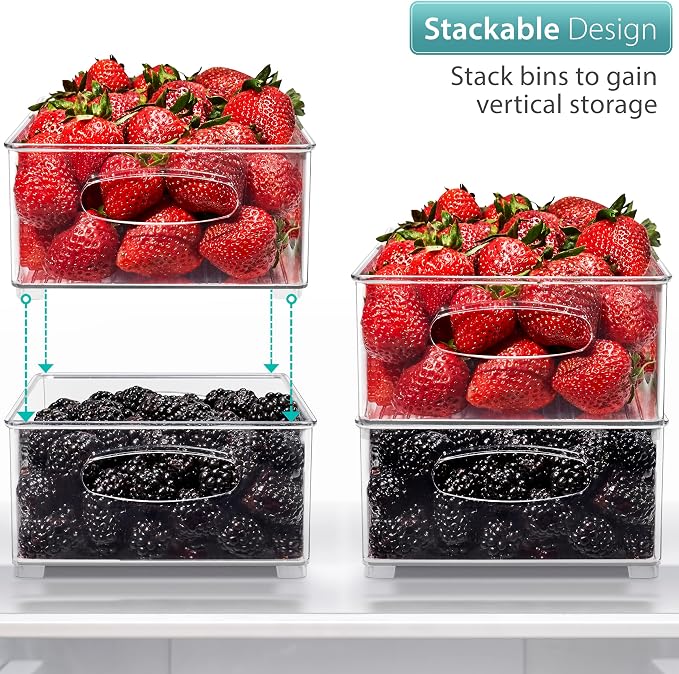 Sorbus Stackable Refrigerator Organizer Bins - Image 3