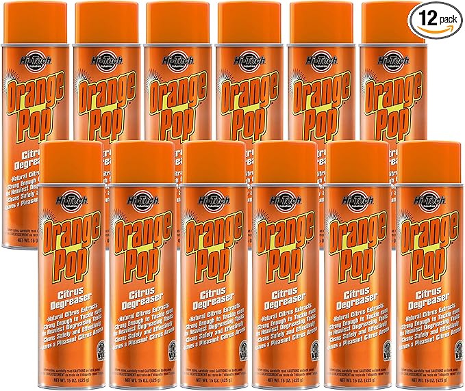 HI-TECH Orange Pop Foaming Citrus Cleaner Degreaser – Heavy Duty Multi-Surface by HI-TECH