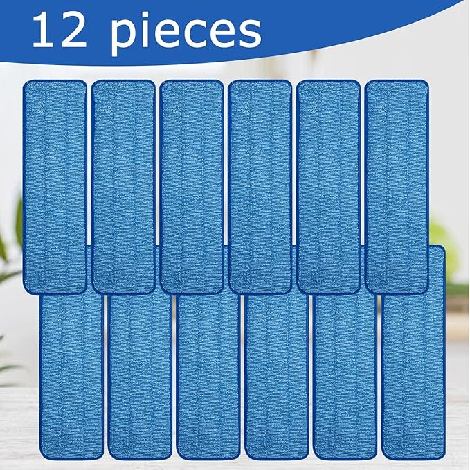 12 Pack Microfiber Mop Pad Universal Commercial/Industrial/Professional 17-18 - Image 2