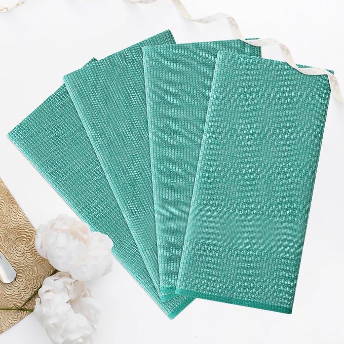 Homaxy Premium Kitchen Towels, Large Cotton Kitchen Hand Towels, Flat and Terry - Image 7