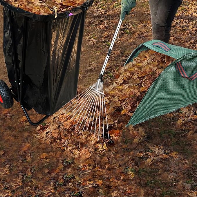 Mobile Trash Bag Holder Outdoor Lawn Leaf Bag Holder - Image 4