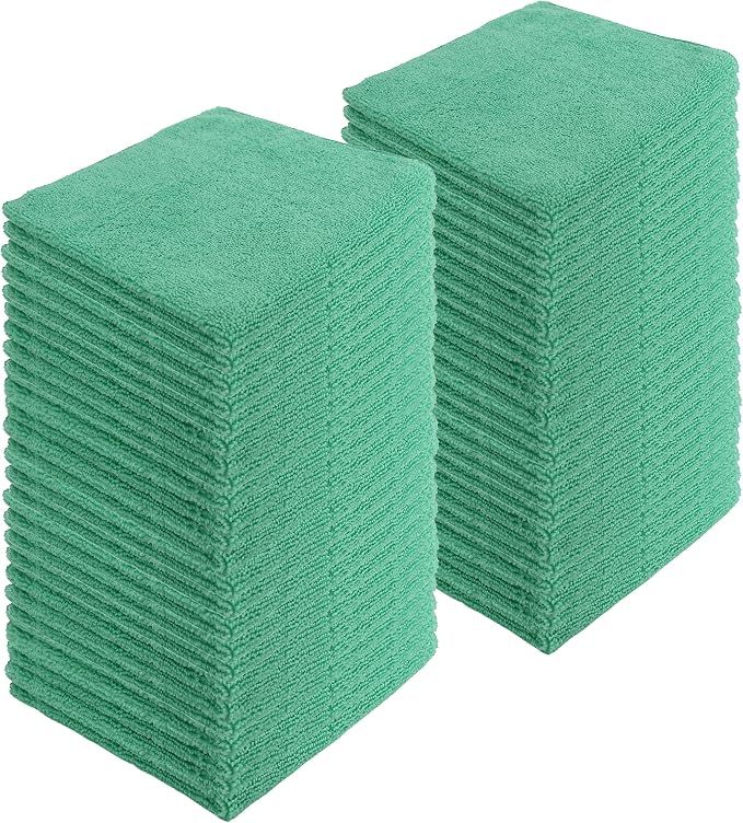 Microfiber Cleaning Cloths, 240 Pack, All-Purpose, Highly Absorbent, Washable by JDHomease