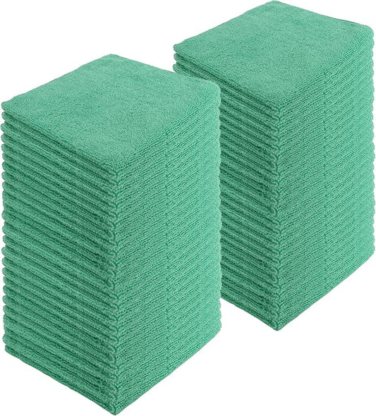Microfiber Cleaning Cloths, 240 Pack, All-Purpose, Highly Absorbent, Washable by JDHomease
