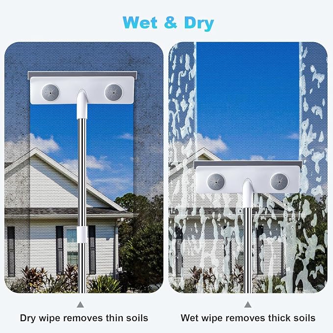 IMHO Mesh Screen Cleaner, Glass Wiper, Dust Paper Clip，3 in 1 Wet and Dry - Image 2