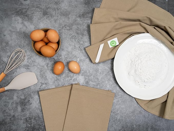 Beige Flour Sack Tea Towels - Image 4