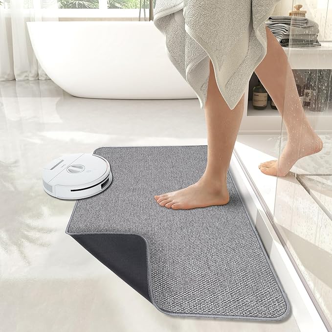 Bath Mat, Ultra Thin Bathroom Rugs, Rubber Bath Mats - Image 6