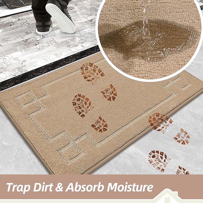 BEQHAUSE Door Mat 24" x 60", Non-Slip Door Mats Indoor Entryway Rugs Washable - Image 4