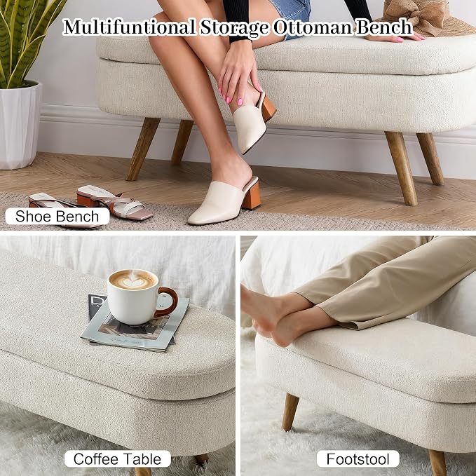 Storage Bench, Upholstered Entryway Benches - Image 7