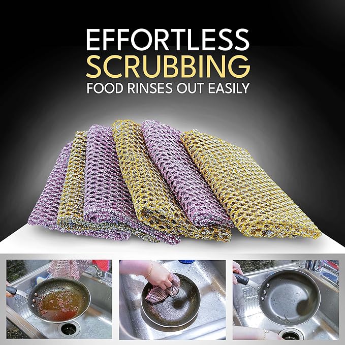 Heavy Duty Dish Scrubbers, Non-Scratch Scouring Pads - Image 5