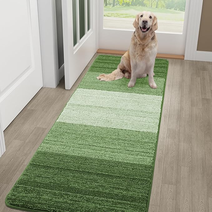 Kitinjoy Indoor Outdoor Door Mat, 48x30 Non-Slip Absorbent Dirt Trapper by Kitinjoy
