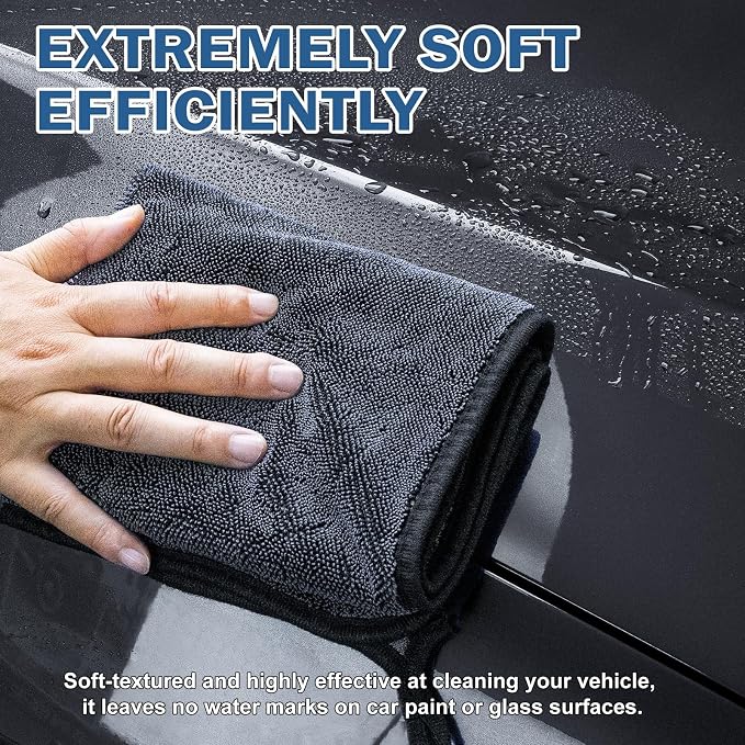 Navona 5-Pack 600GSM Professional Microfiber Car Drying Towels - Image 6