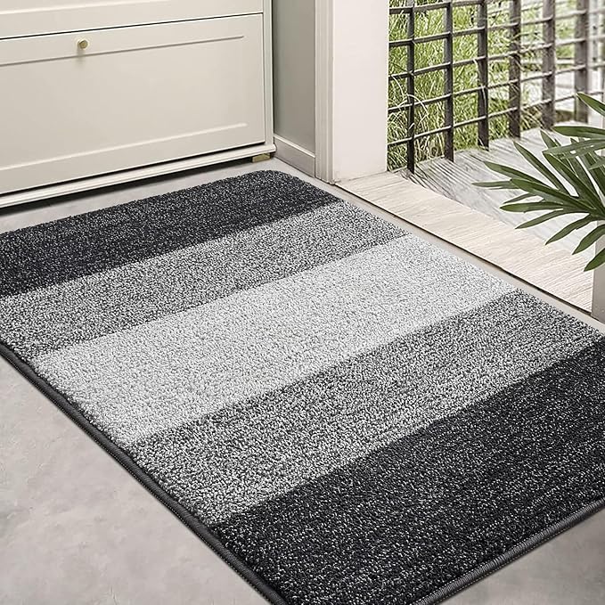 Kitinjoy Indoor Outdoor Door Mat, 36x24 Non-Slip Absorbent Dirt Trapper by Kitinjoy