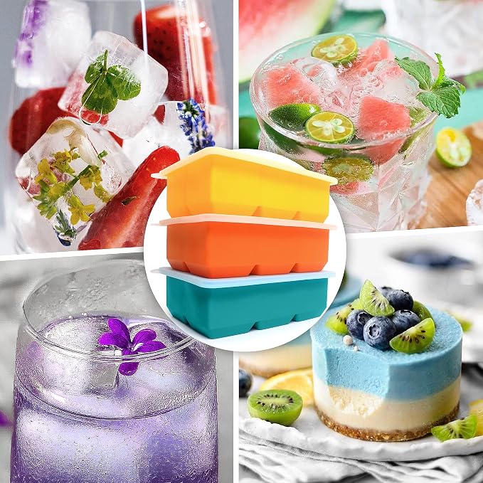 Silicone Ice Cube Trays 3 Pack - Image 2