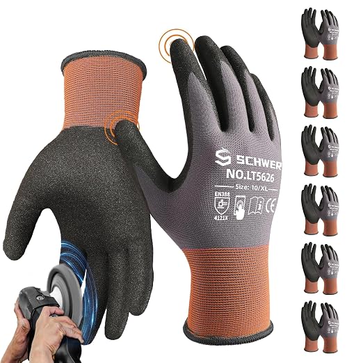 Schwer 6 Pairs Safety Work Gloves by SCHWER