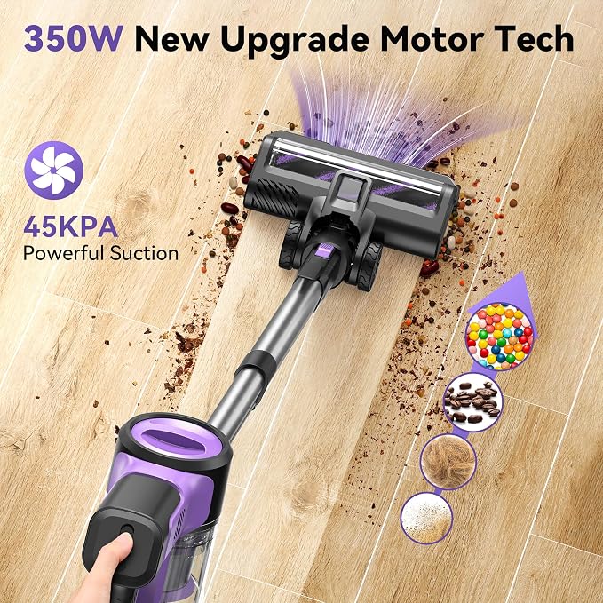 DEVOAC S10 Cordless Vacuum Cleaner, 45Kpa 50mins Lightweight Stick Vacuum - Image 8