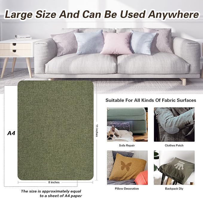 KING MOUNTAIN Fine Linen Repair Patches, Self-Adhesive Linen Fabric Patches - Image 4