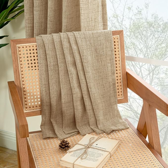 YoungsTex Toffee Linen Curtains 72 Inch Length - Image 9