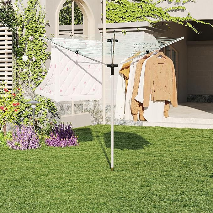 Outdoor Umbrella Drying Rack 165 Feet Umbrella Clothesline - Image 8