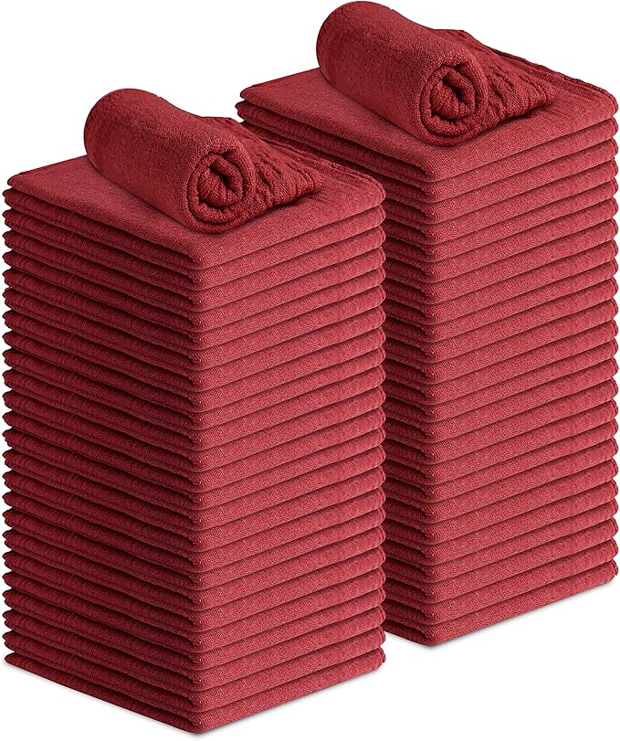 Avalon Towels Cotton Shop Rags – Size 12x14 Inches Cleaning Rags – Absorbent by AvalonTowels