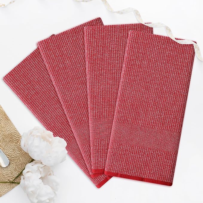 Homaxy Premium Kitchen Towels, Large Cotton Kitchen Hand Towels, Flat and Terry - Image 7
