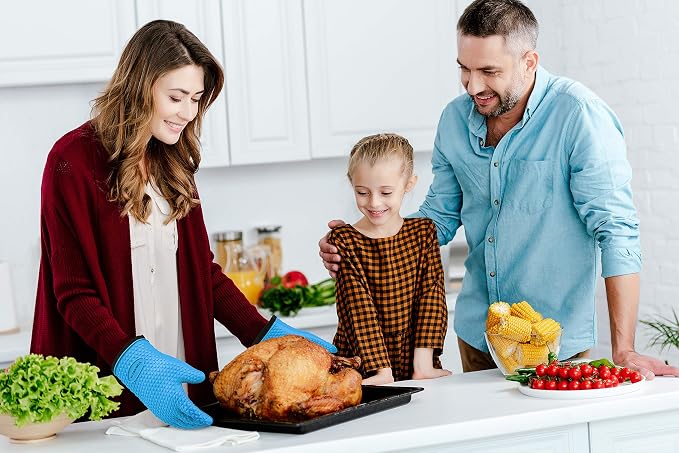KITCHEN PERFECTION Silicone Smoker Oven Gloves-Extreme HeatResistant BBQ - Image 6