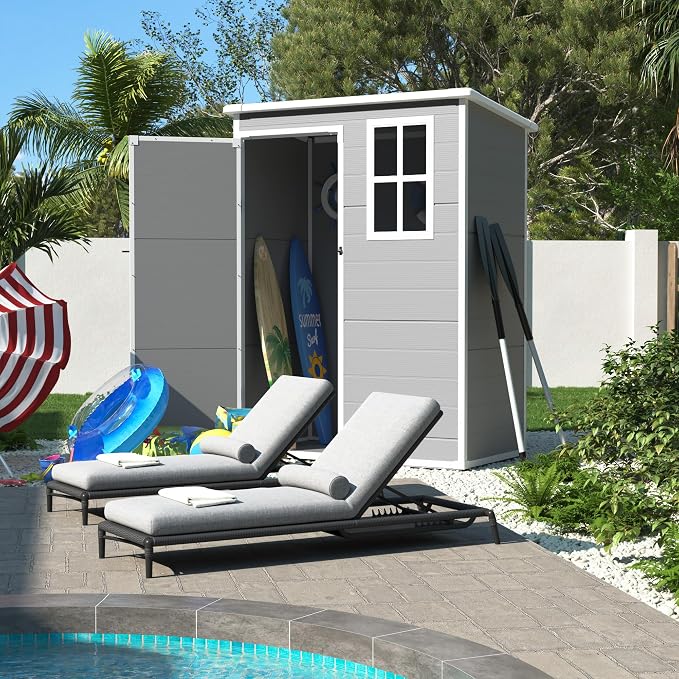 UDPATIO Outdoor Storage Shed 5x3 FT, Plastic Garden Shed - Image 8