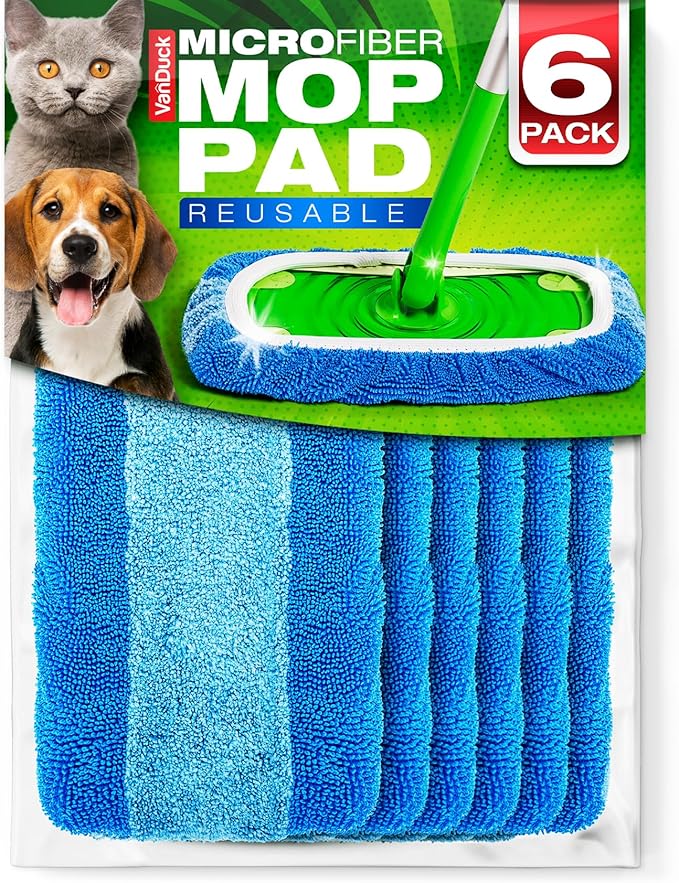 VanDuck Reusable Pet Heavy Duty Mop Pads Compatible by VanDuck